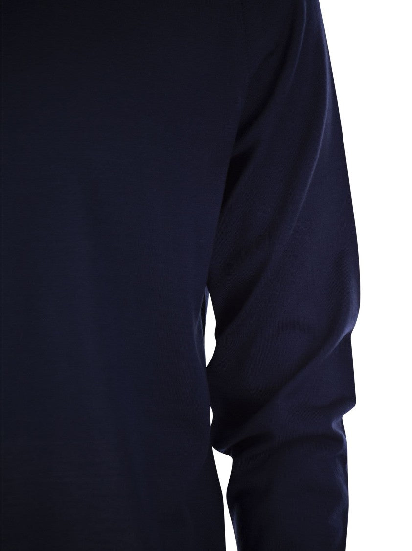 Fedeli Crew-Neck Sweater In Superfine Virgin Wool