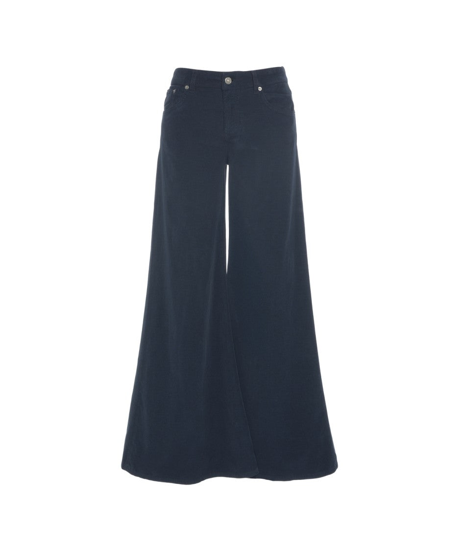 Dondup Wide-Leg Jeans With Classic Five-Pocket Design And Hidden Zip Closure