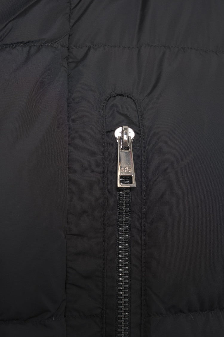 Add Long Quilted Down Jacket With Non-Removable Hood