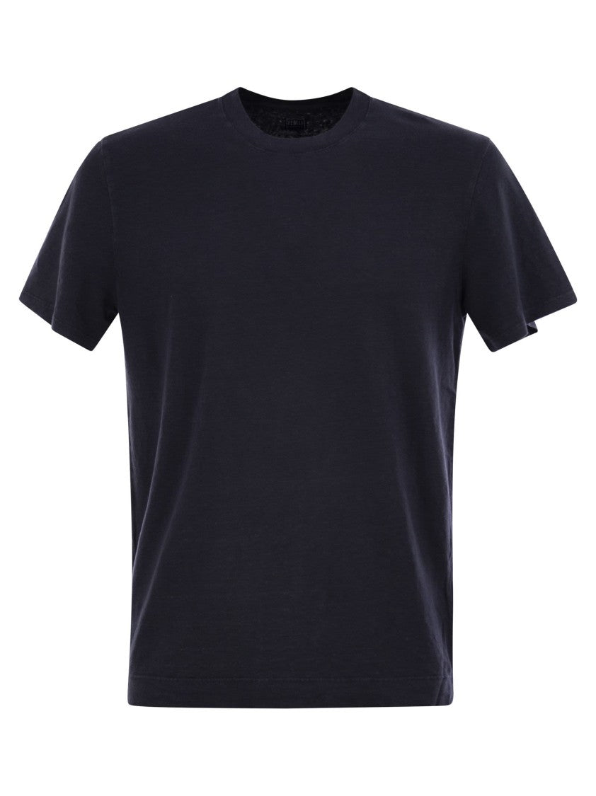 Fedeli Stretch Linen Short-Sleeved T-Shirt