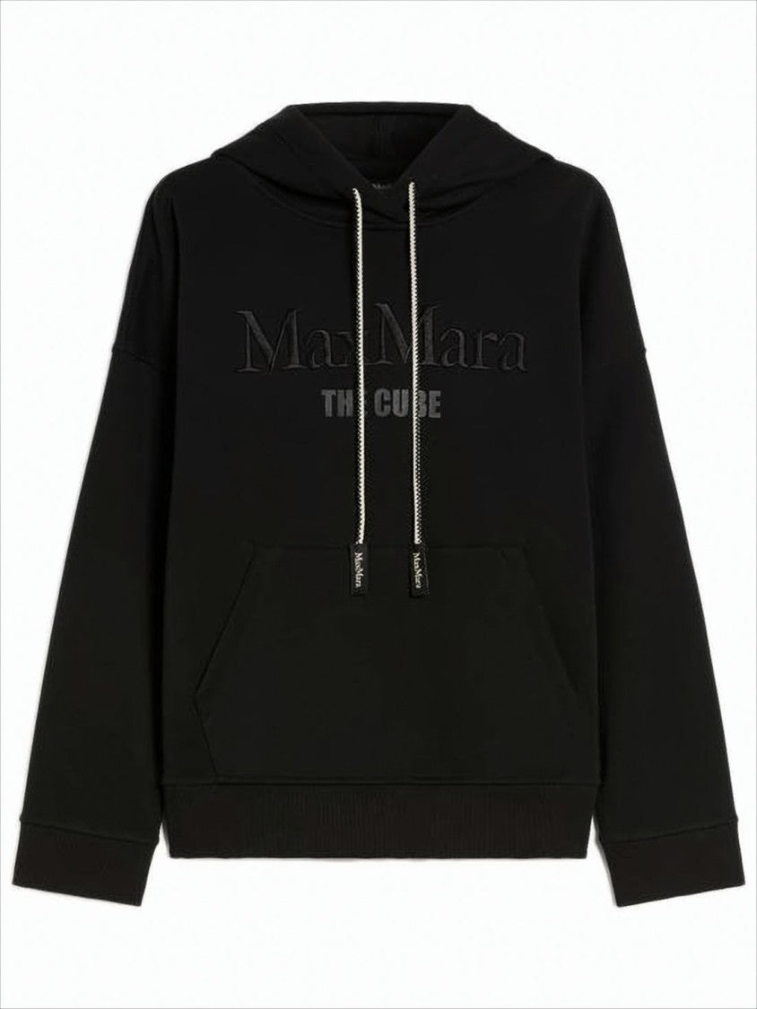 Max Mara Relaxed Fit Hoodie With Embossed Logo Detail