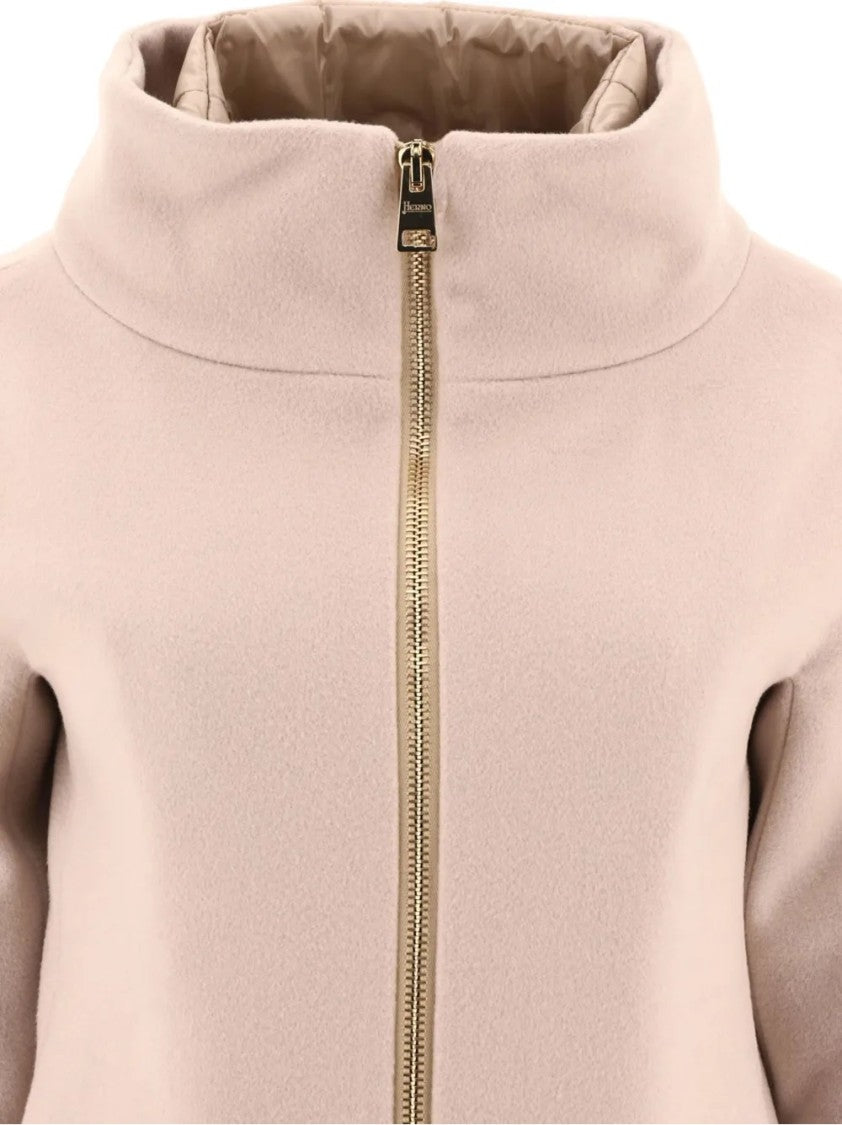 Herno Wool-Blend Minimalist Coat With Refined Silhouette