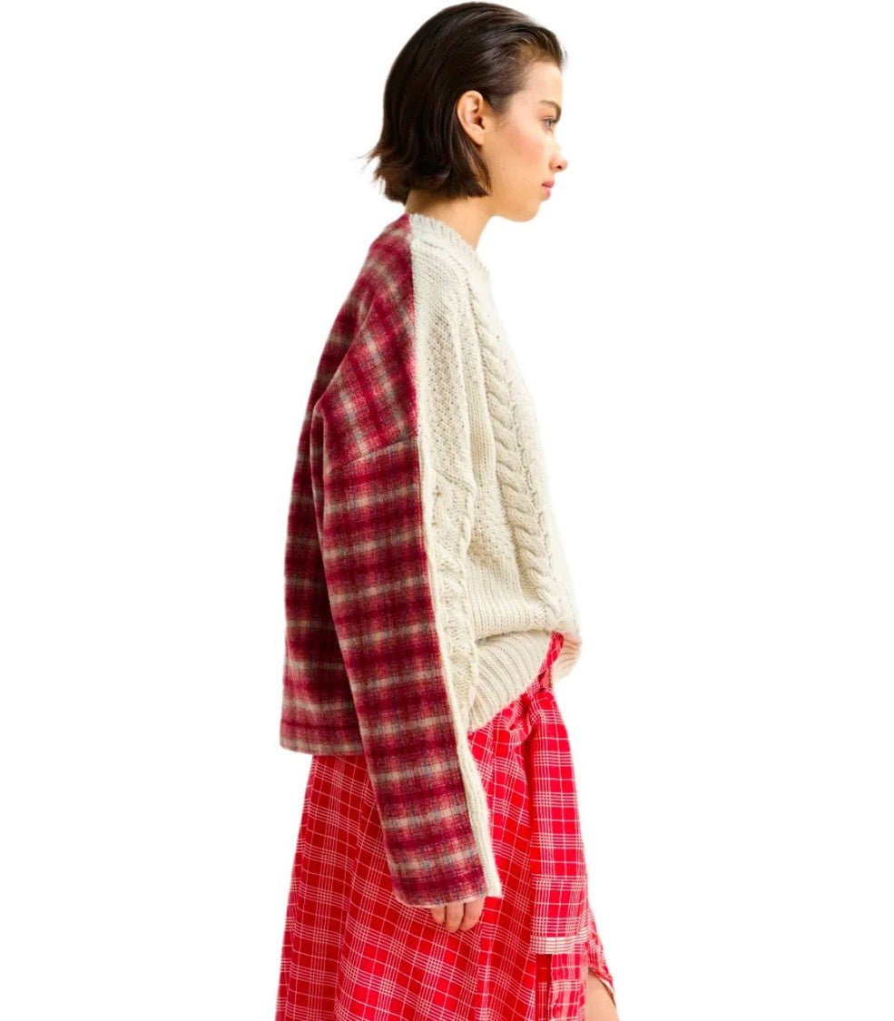 Essentiel Antwerp Iface White Crewneck Sweater