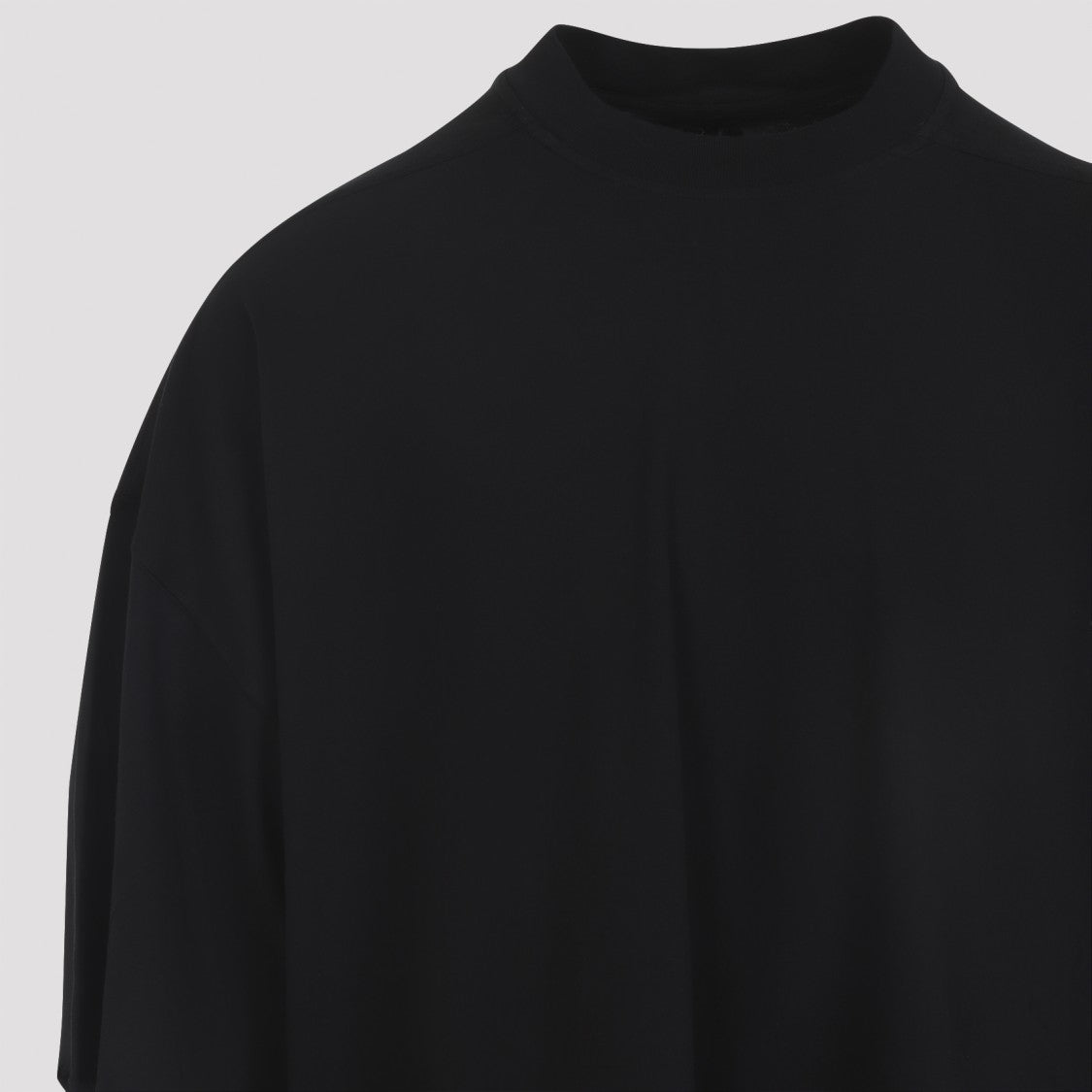 Drkshdw By Rick Owens Black Oversized T-Shirt With High Neckline