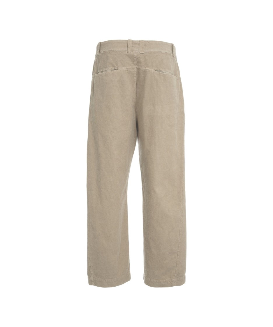 Transit Wide Leg Trousers With Classic Button Closure And Fluid Silhouette