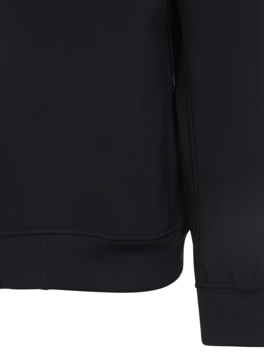 Stone Island Casual Black Jacket With Fitted Hood