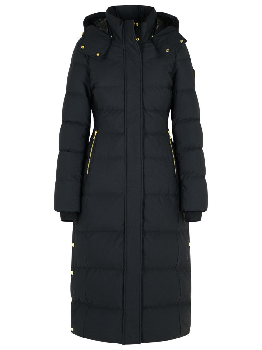 Moose Knuckles 'Jocada' Long Black Polyamide Blend Down Jacket