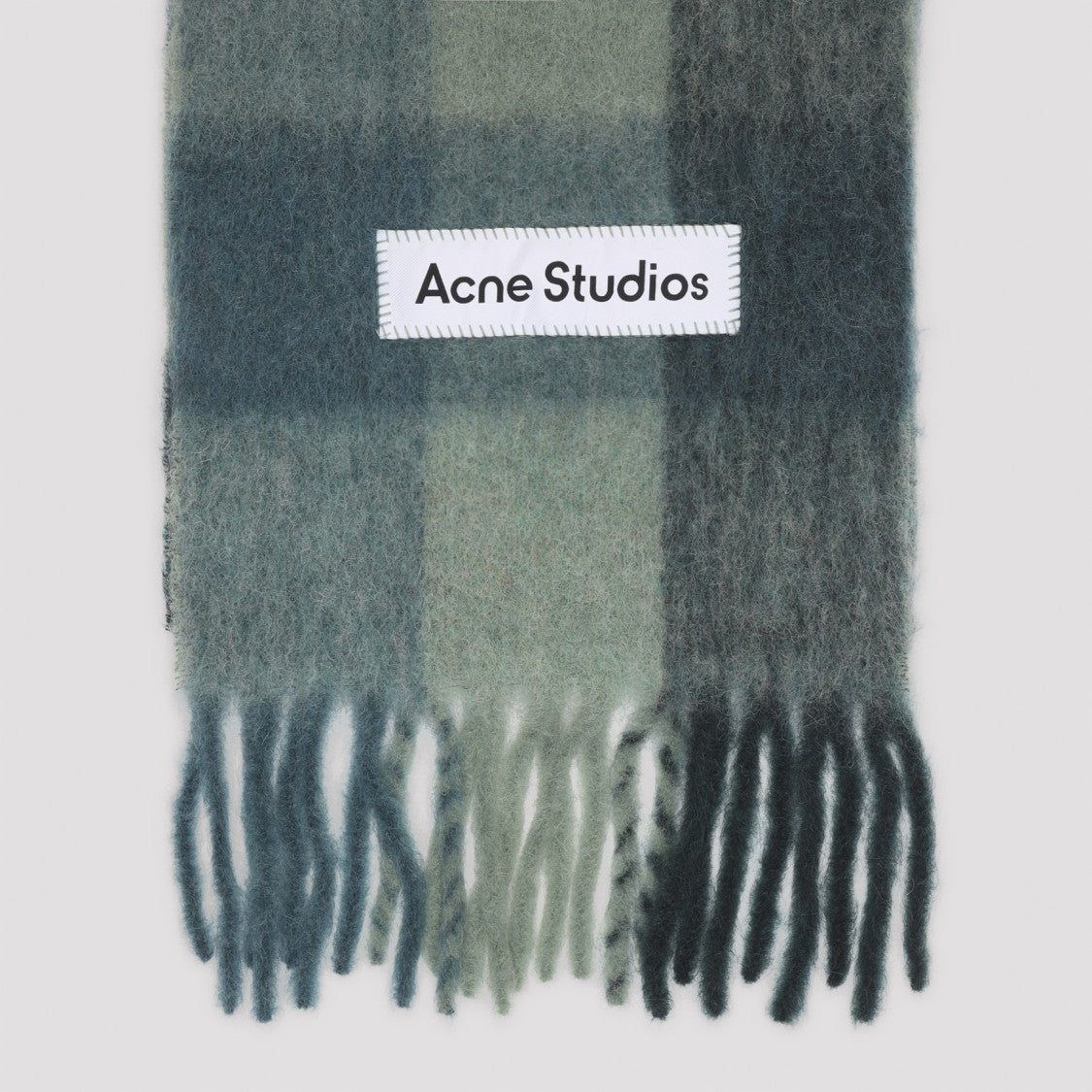 Acne Studios Checkered Alpaca-Wool Blend Scarf