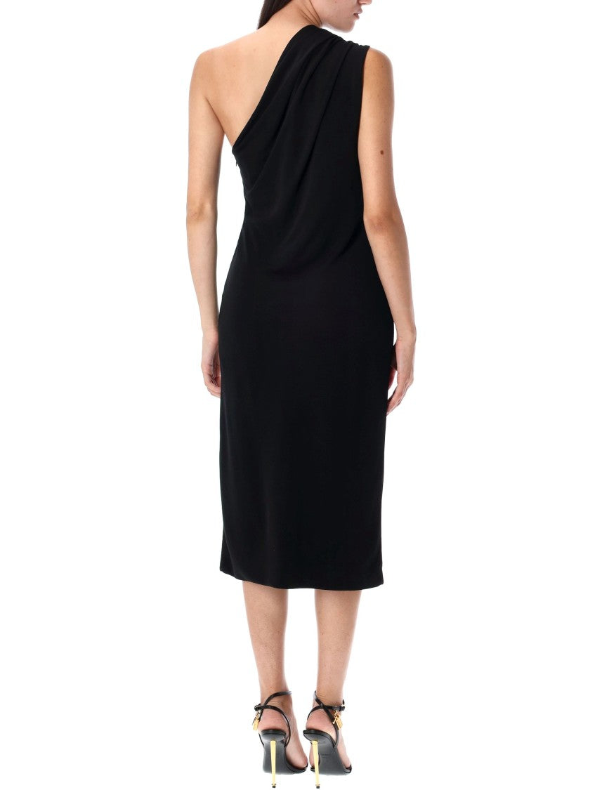 Tom Ford Mini Dress One Shoulder Crystal Brooch