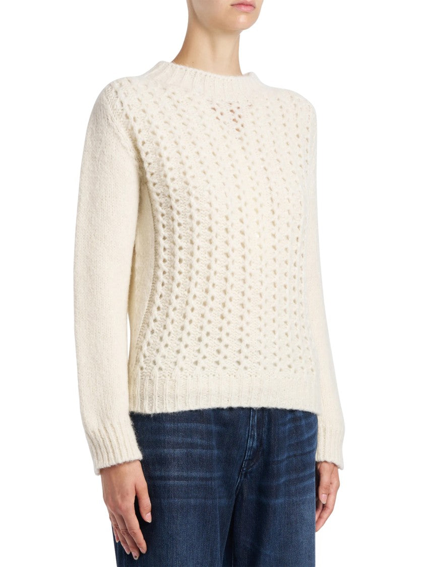 Dondup White Sweater With Classic Fit