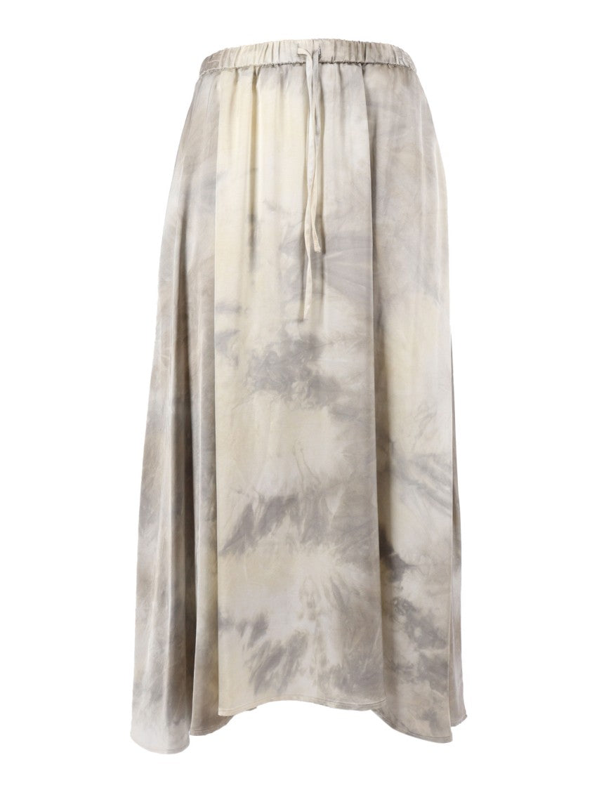 Ballantyne Flowing White Viscose Skirt With Classic Silhouette