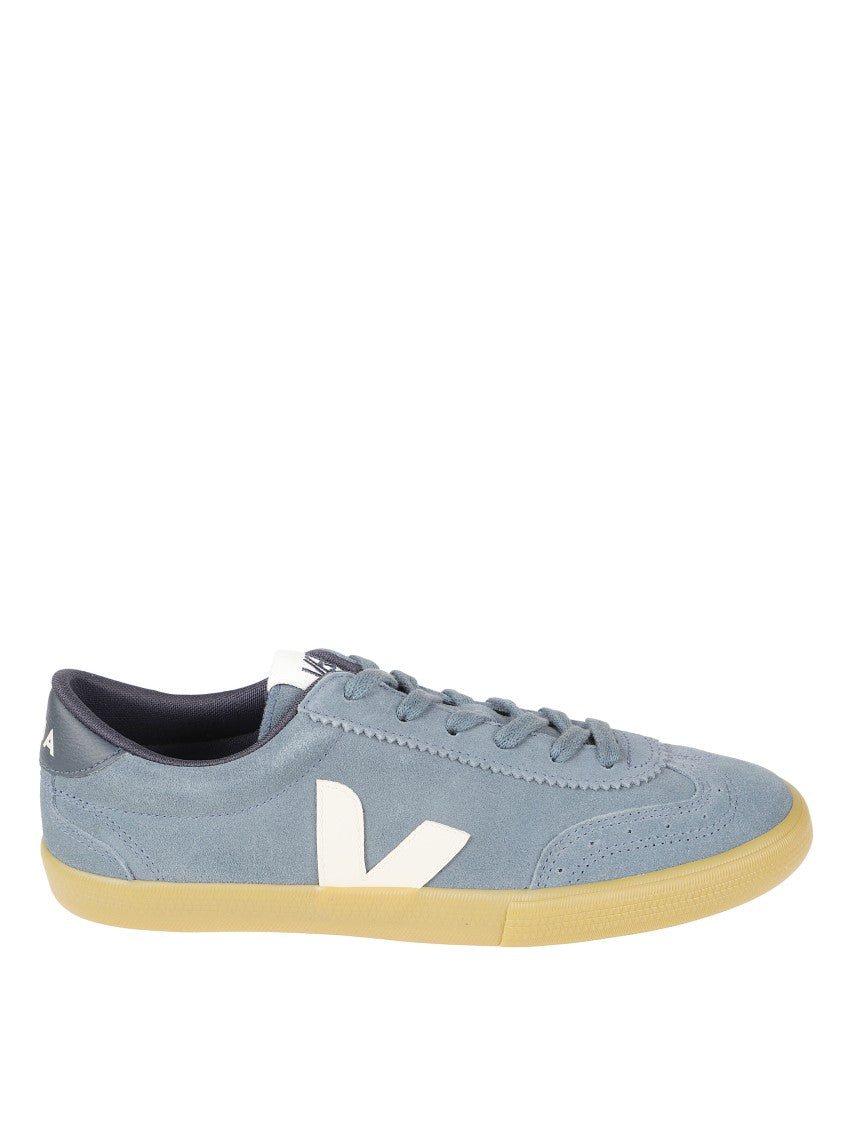 Veja Low-Profile Suede Sneakers With Contrasting Logo