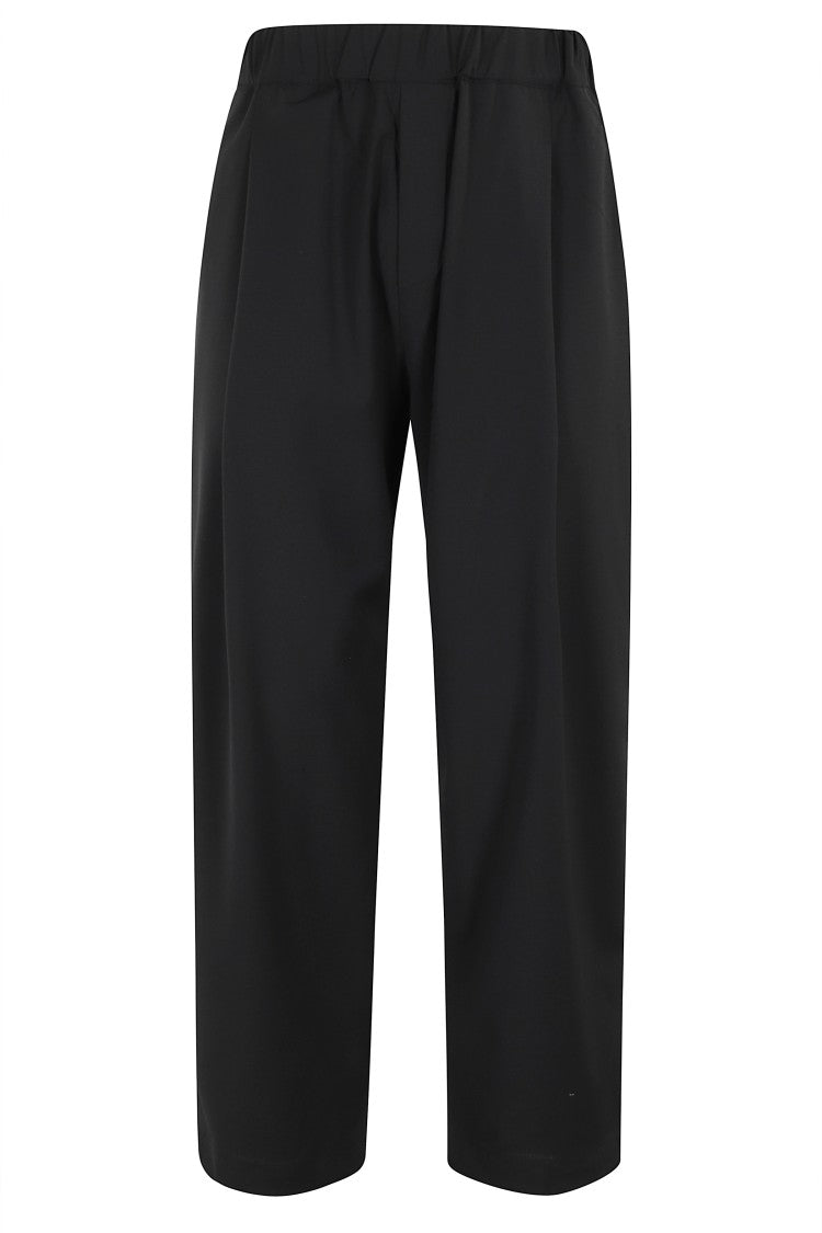 A Paper Kid Fresh Wool Pants With Elastic Waistband