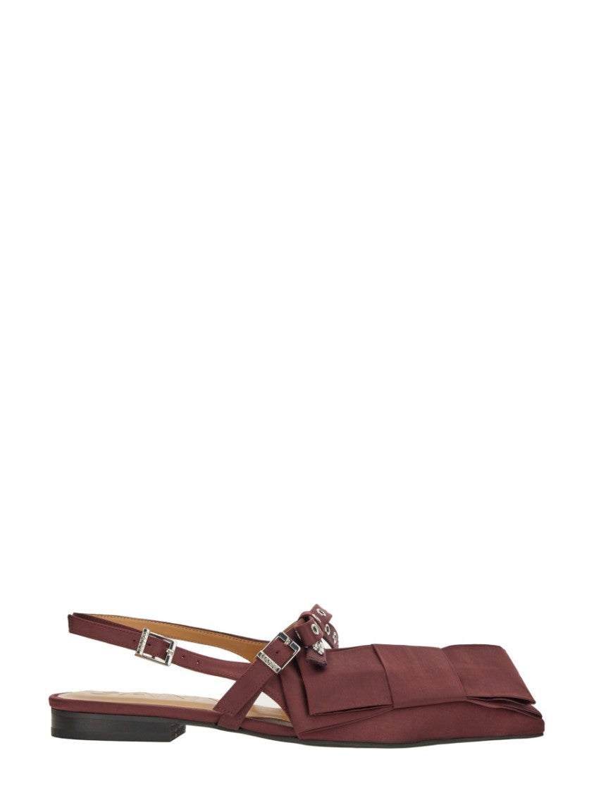 Ganni Satin Ballerina