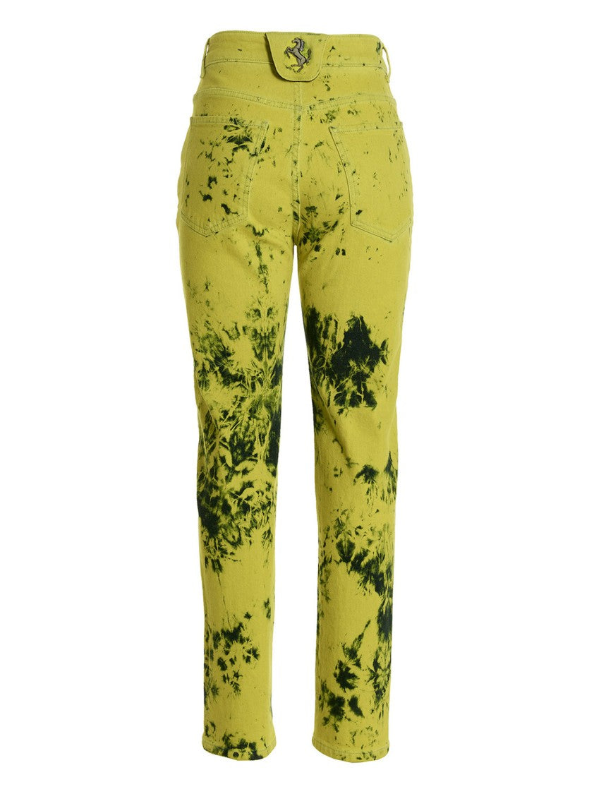 Ferrari All-Over Tie-Dye Print Denim Jeans