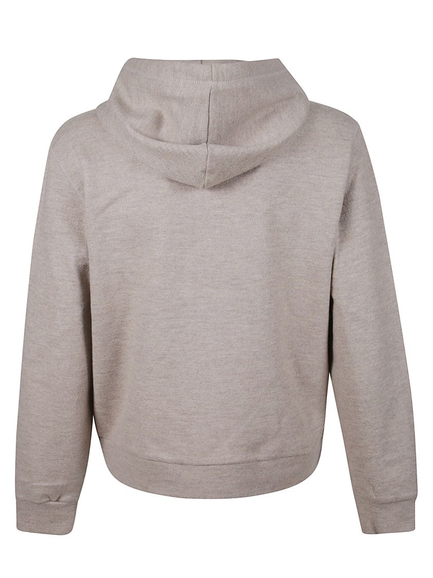 Circolo 1901 Relaxed Fit Beige Zip-Up Hoodie
