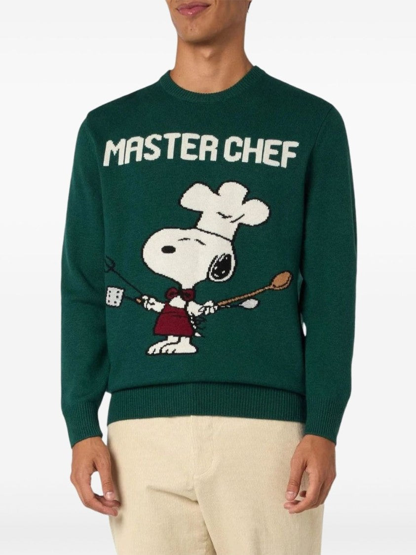 Mc2 Saint Barth Graphic Print Crew Neck Sweatshirt With Ribbed Details