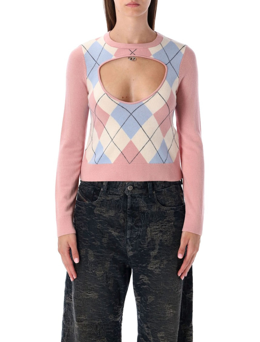 Diesel Romko Knit Argyle Sweater