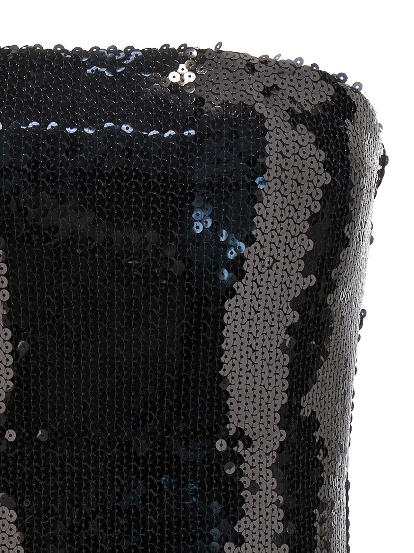 Alexandre Vauthier Off-The-Shoulder Black Sequin Bodysuit