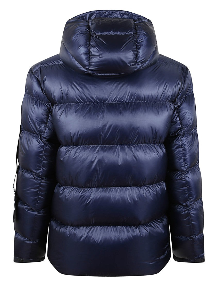 Outhere Quilted Down Jacket With Adjustable Hood And Iconic Patch