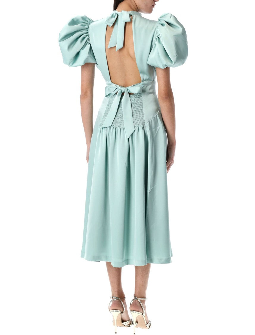 Rotate Midi Dress Satin Baloon