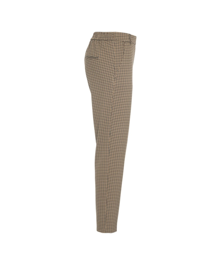 Gender Plaid Chinos With Concealed Zip And Tailored Fit