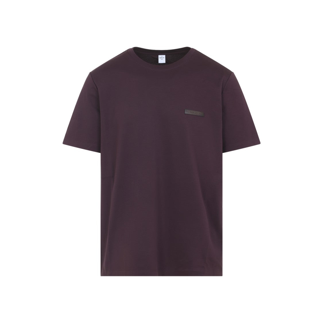 Berluti Purple Cotton Jersey T-Shirt With Embossed Leather Detail
