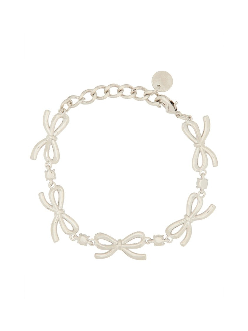 Self-Portrait Bow Motif Bracelet With Polished Accents