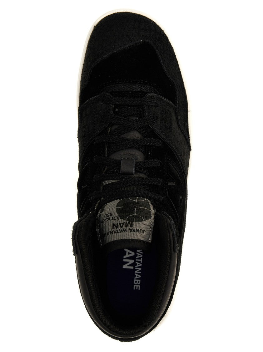 Junya Watanabe High-Top Suede And Leather Sneakers