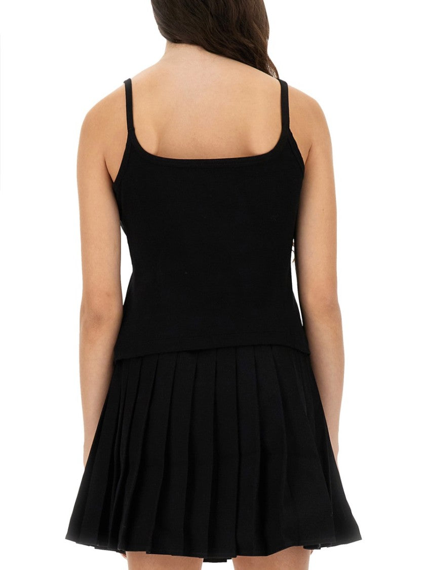 Versace Fitted Black Tank Top
