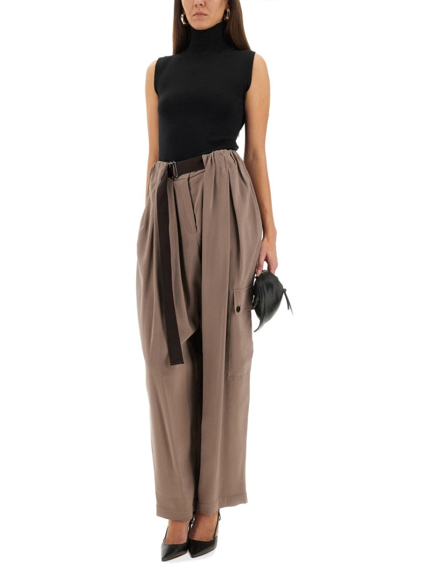 Alysi Ruffled Effect Cargo Pants