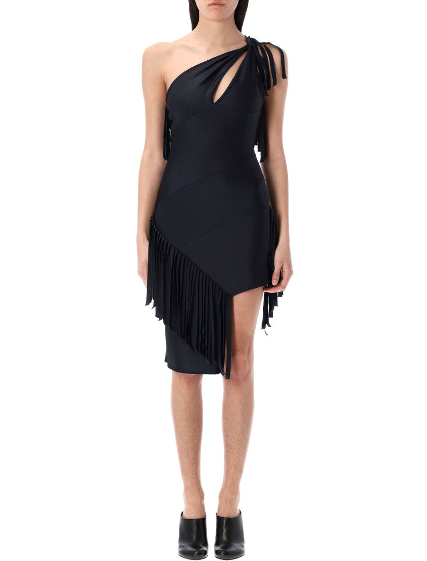 Coperni Asymetric Firnged Mini Dress