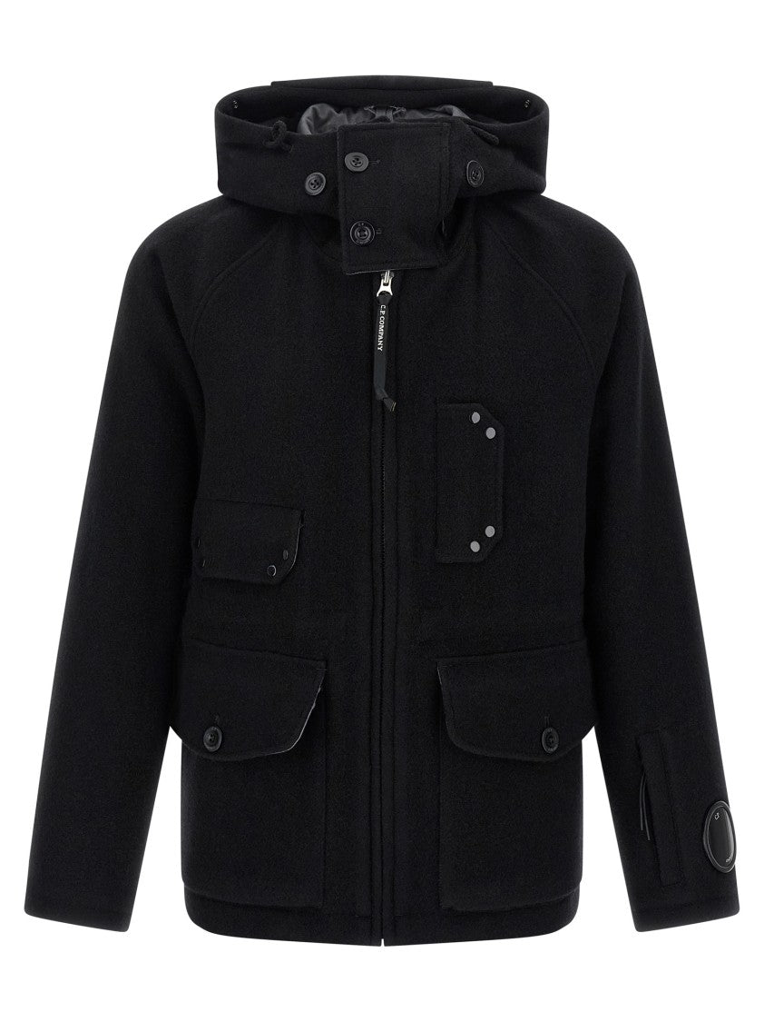 C.P. Company Hooded Wool Jacket With Integrated Goggles