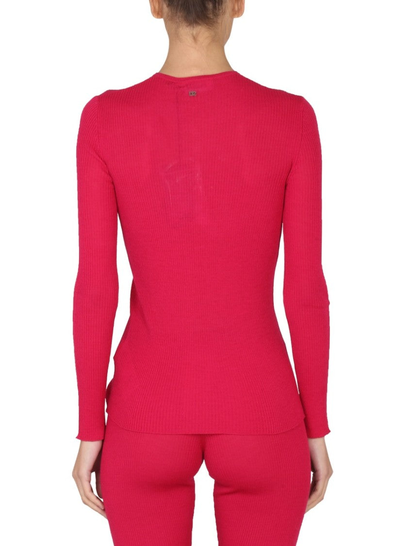 Dsquared2 Ribbed V-Neck Slim Fit Shirt