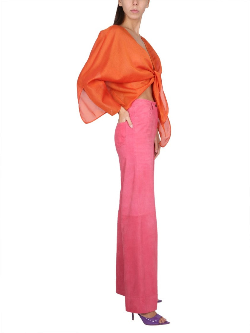 Alberta Ferretti High-Waisted Wide Leg Pants