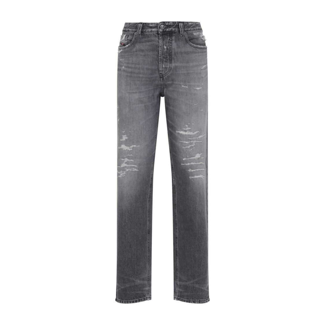 Diesel Faded Grey Distressed Denim Jeans