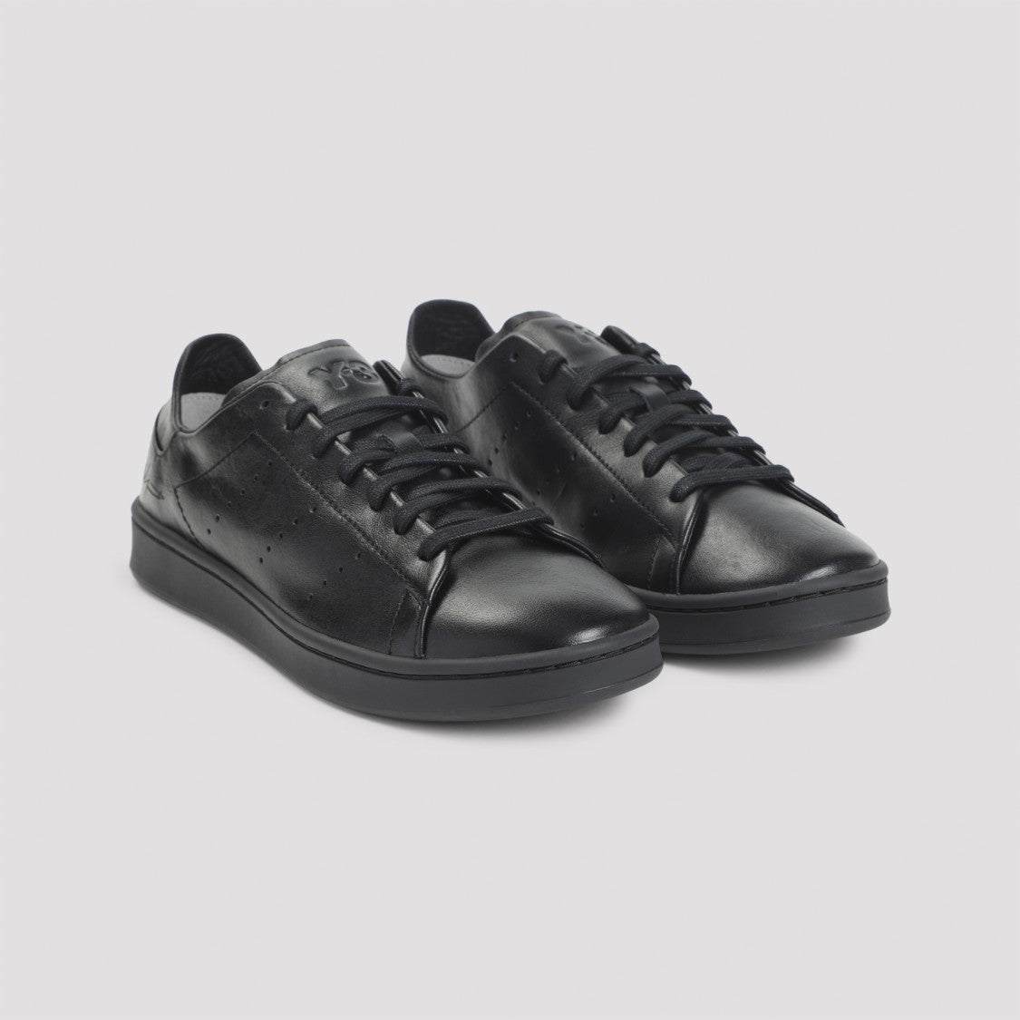 Y-3 Stan Smith Black Leather Sneakers