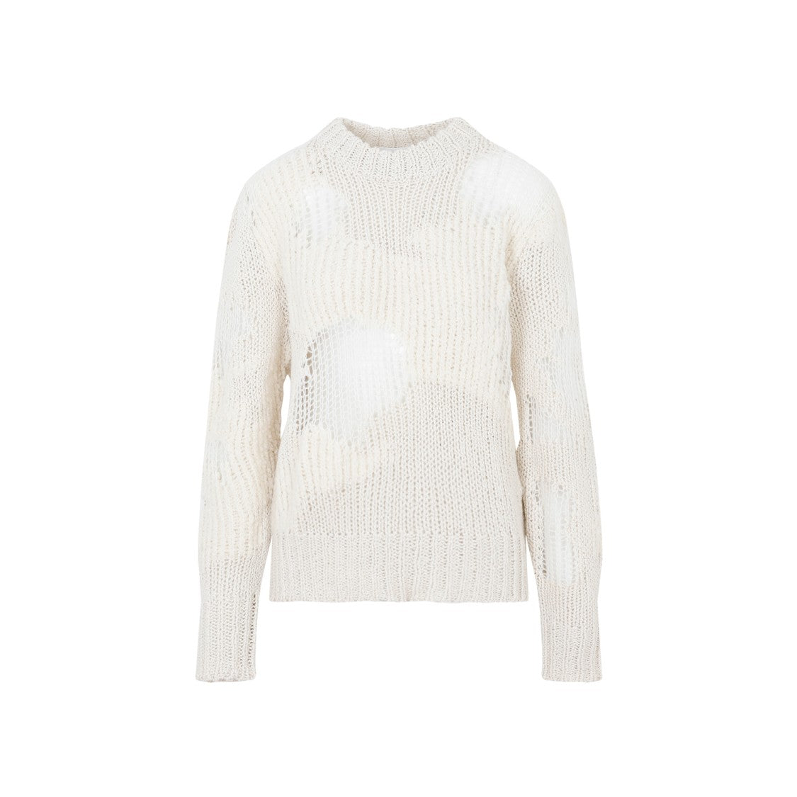 Chloé Milk White Wool-Cashmere-Alpaca Blend Sweater
