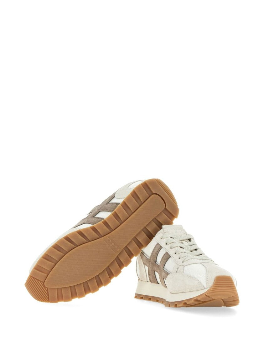 Hogan Mesh Design Sneakers With Suede Trim