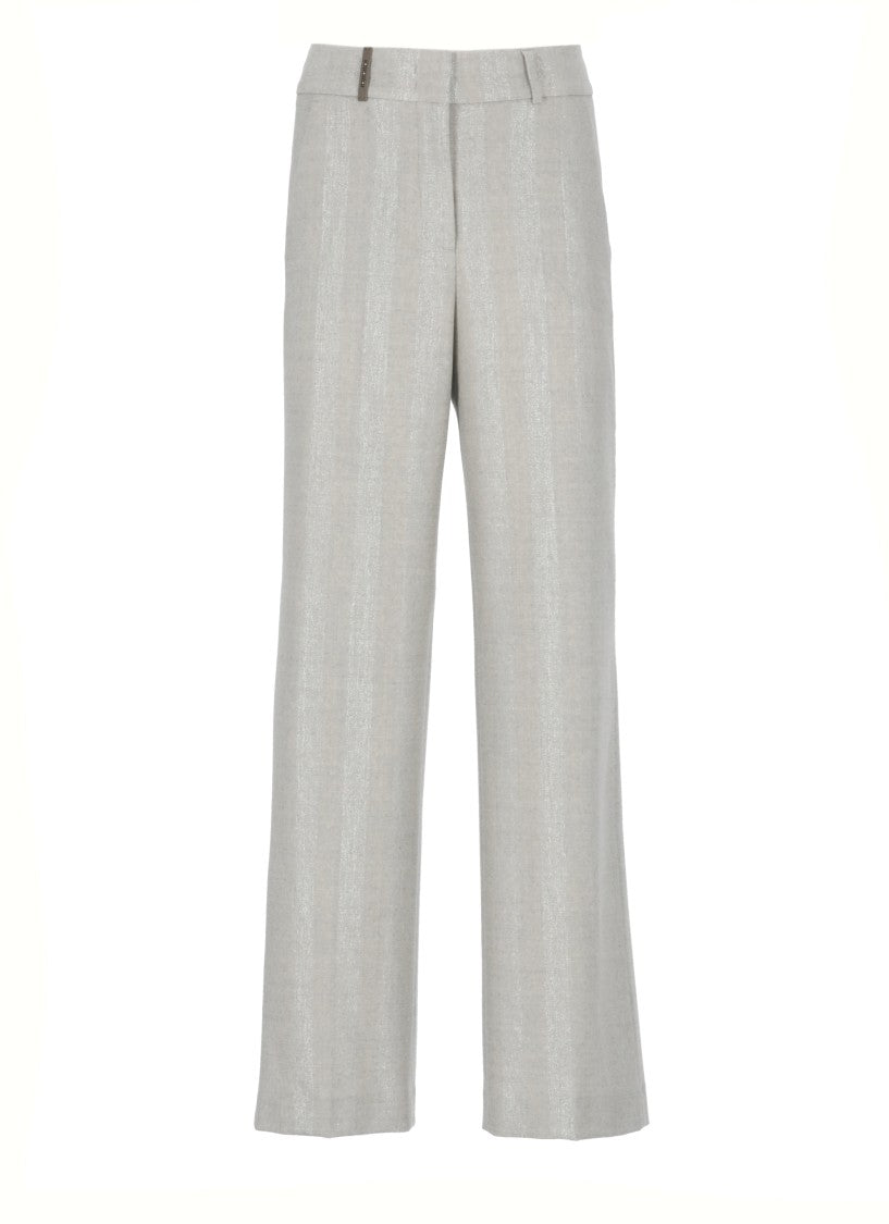 Peserico Grey Wool Pants