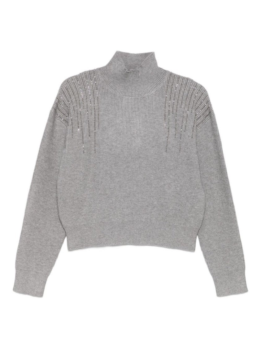 Seventy Sergio Tegon Cropped Knit Sweater With High Neckline