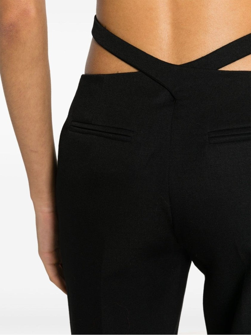 The Attico Tailored High-Waisted Trousers With Cross-Back Design