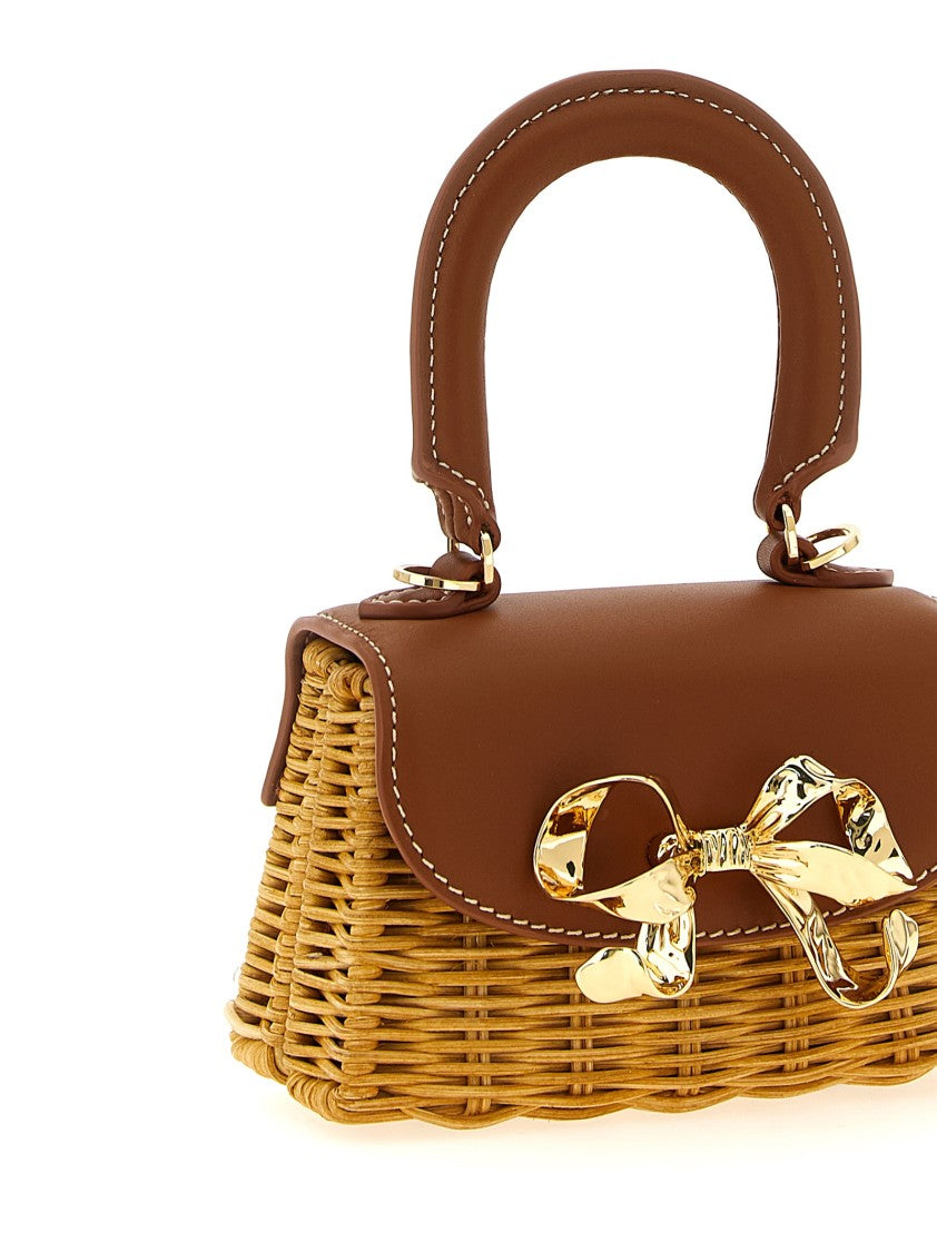 Self-Portrait 'Rattan Micro Bow' Handbag