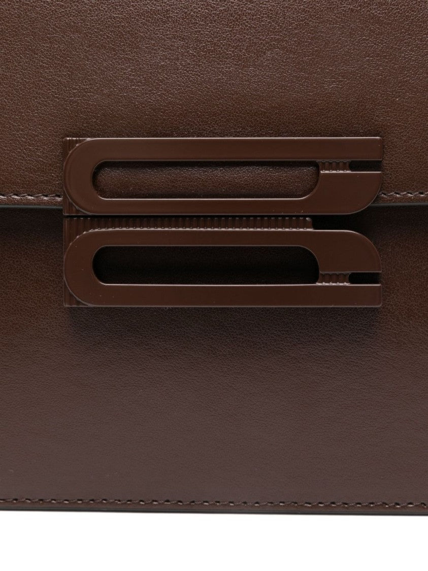 Victoria Beckham Rectangular Calfskin Shoulder Bag With Modern Clasp
