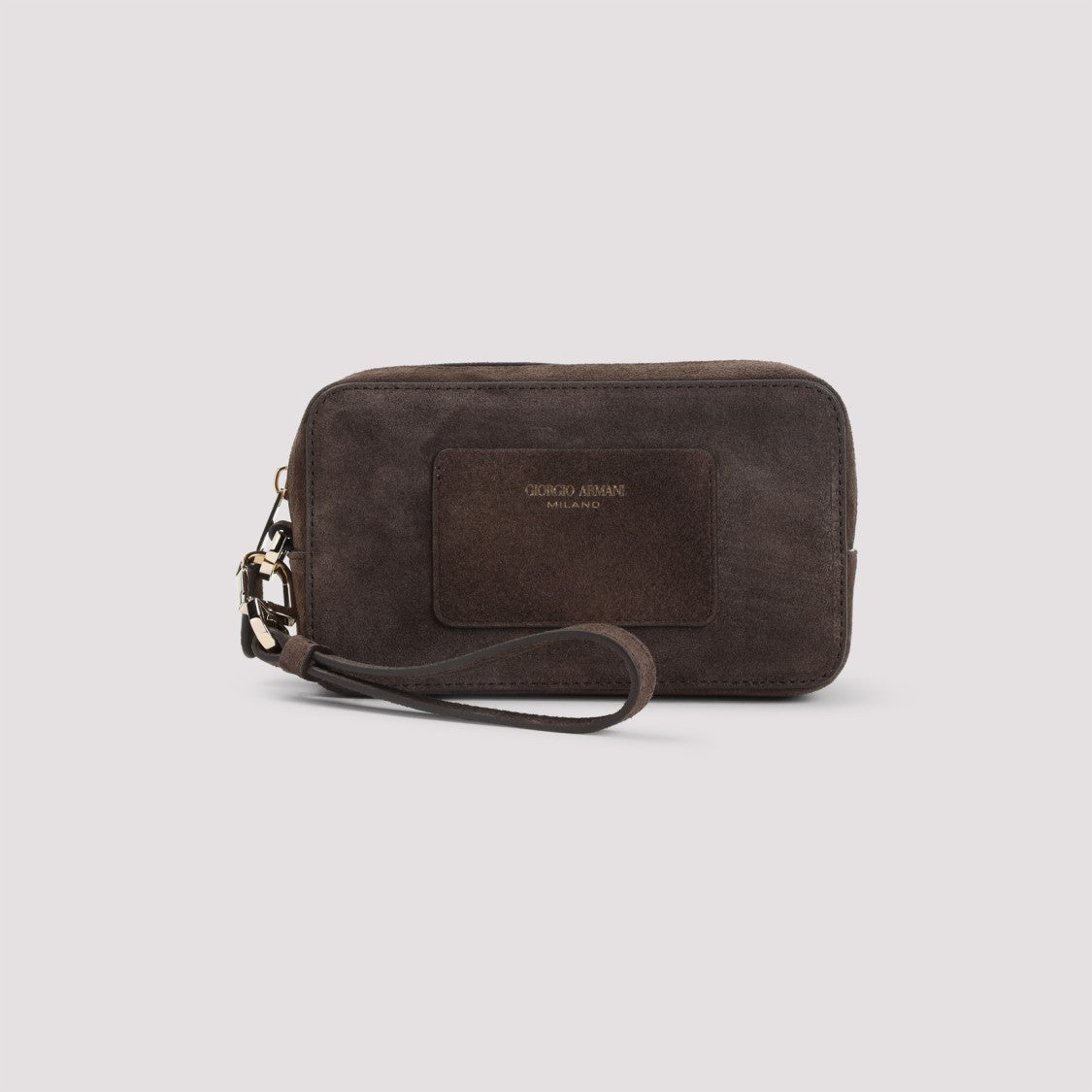 Giorgio Armani Brown Calf Leather Beauty Case