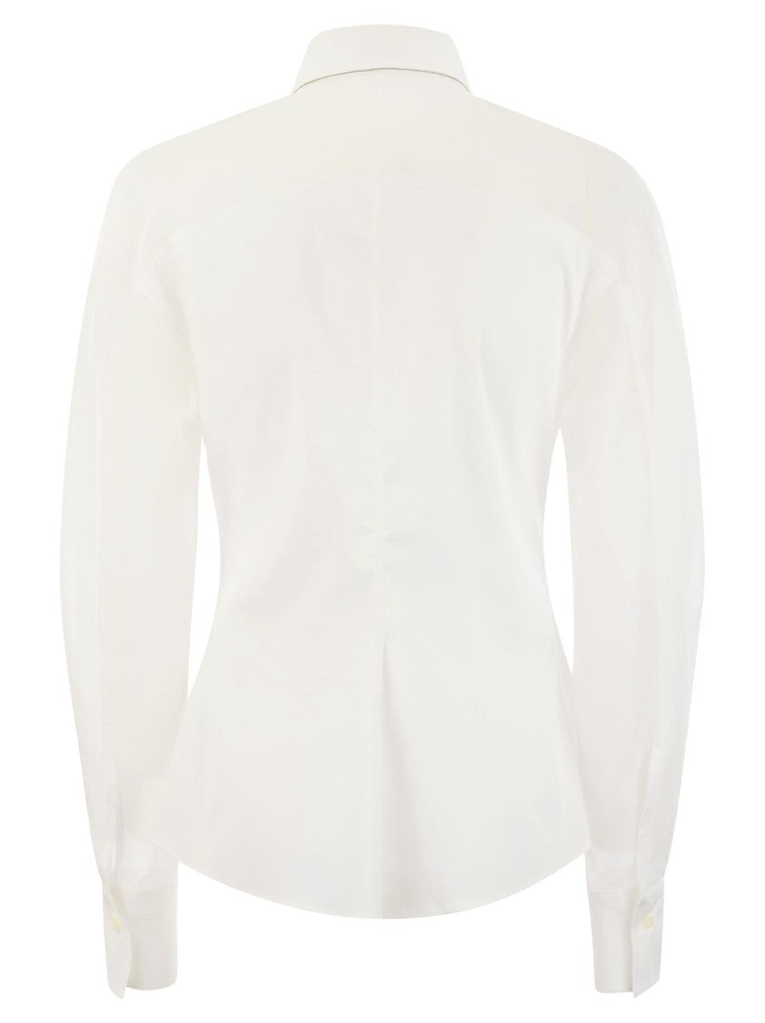 Brunello Cucinelli Stretch Cotton Poplin Shirt