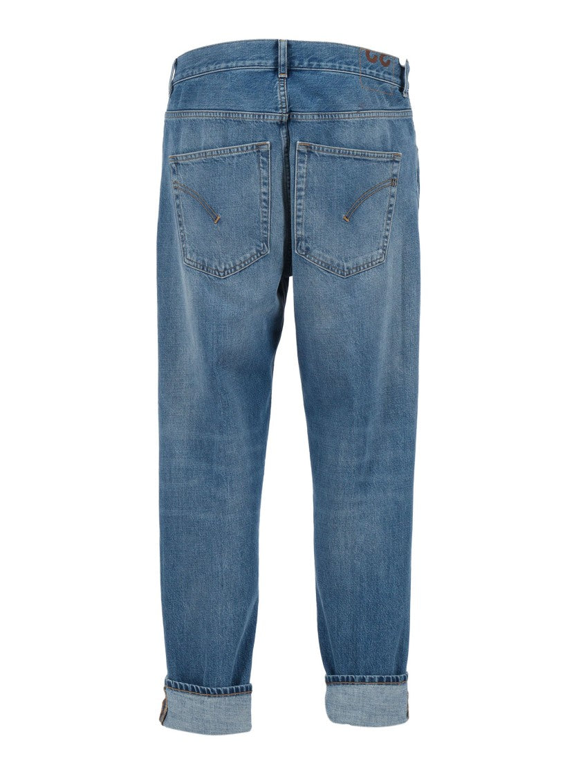 Dondup Relaxed-Fit Five-Pocket Denim Jeans With Rolled-Up Cuffs