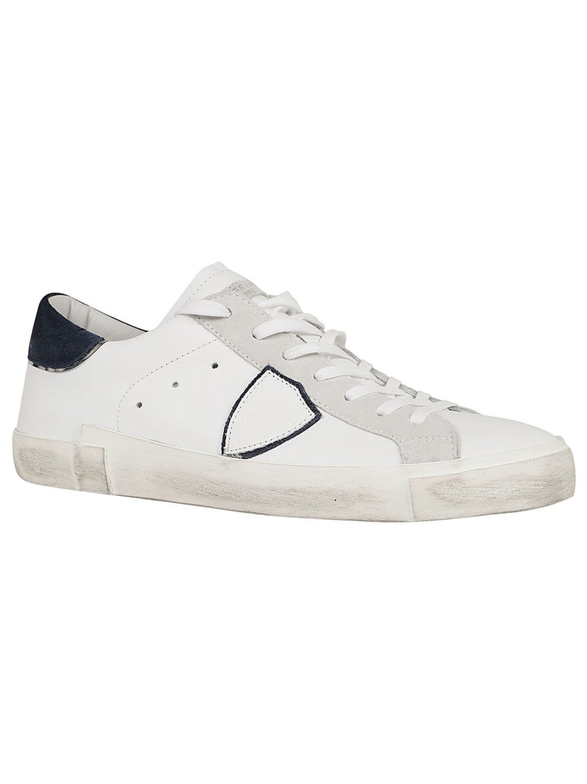Philippe Model Low-Top Calf Leather Sneakers With Suede Accents