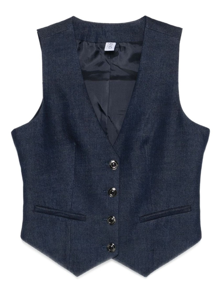 Liu Jo Deep V-Neck Sleeveless Jacket