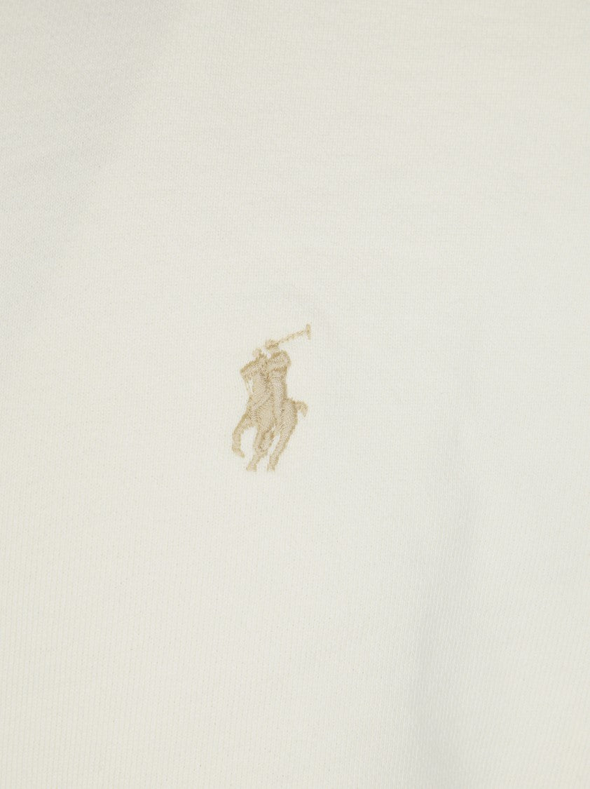 Polo Ralph Lauren Off-White Hoodie With Drawstring